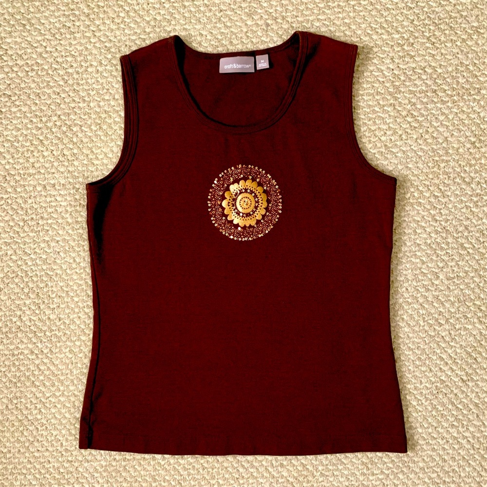 Croft and Barrow Embellished Tank